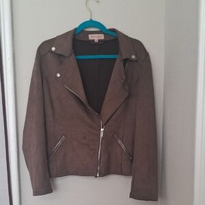 Primark Brown Faux Suede MotoJacket